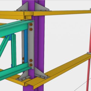 Connection with plates and stiffeners